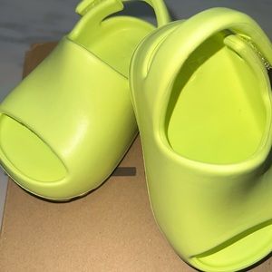 Yeezy Infant Slides in Glow Green - Authentic purchased from Yeezy Supply